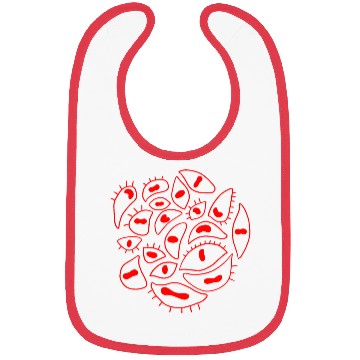 Discover Eyes Red Classic Bibs