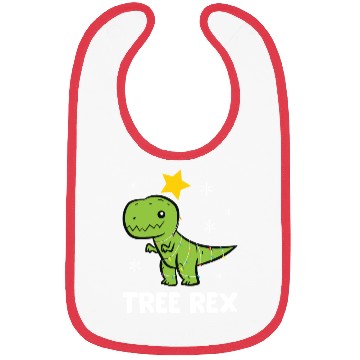 Discover T-Rex - Tree Rex fairy lights star snowflake Bibs