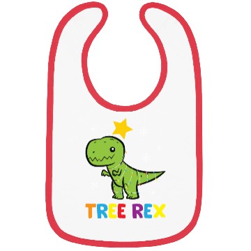 Discover T-Rex - Tree Rex light chain star snowflake colorf Bibs