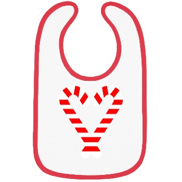 Discover Candy Canes Heart Hearts Christmas Winter Bibs