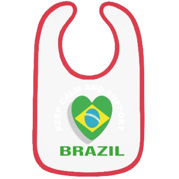 Discover Keep Calm And Support Brazil - Brazil Bibs