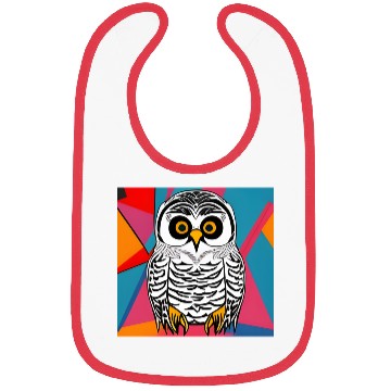 Discover Pop Art Snowy Owl Bibs