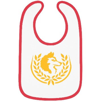 Discover Crest Wolf Laurel Wreath Bibs