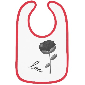 Discover gray flower symbol nature Bibs