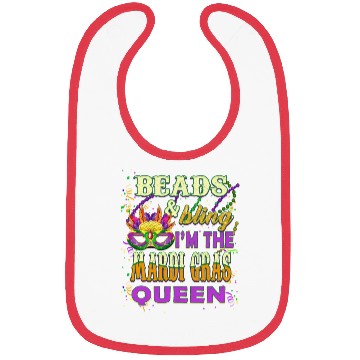 Discover Beads and Bling I'm The Mardi Gras Queen Bibs