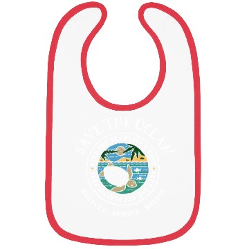 Discover Save The Ocean Keep The Sea Plastic Free Turtle Bibs