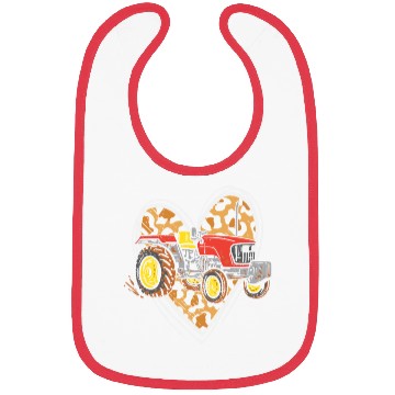 Discover Tractors Love Harvester Driver Farmer Farm Leopard Bibs