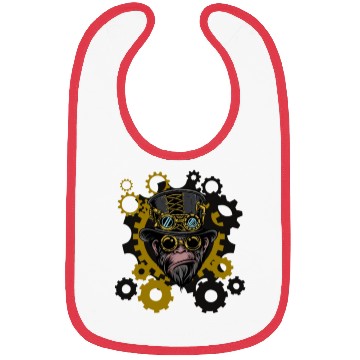 Discover monkey and gear Bibs