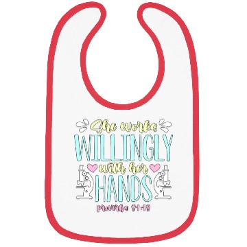 Discover Lab Technician She Works Willingly Medical Science Bibs
