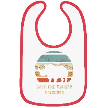 Discover Vintage Save The Chubby Unicorns Retro Bibs