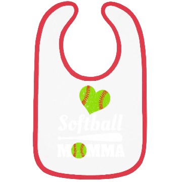 Discover Softball Momma Mother's Day Ball Sports Mom Mommy Bibs