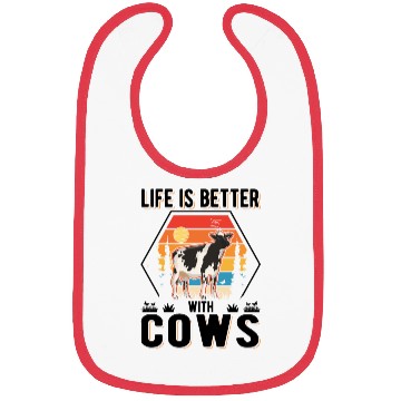Discover Life Is Better With Cows Cow Cattle Breeder Bibs