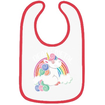 Discover Rainbow Unicorn Satan Love Metal Music Heavy Rock Bibs