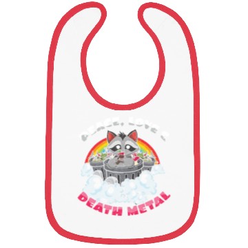 Discover Racoon Love Peace Metal Music Heavy Rock Bibs