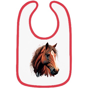 Discover Stunning Horse Head Digital Illustration Bibs