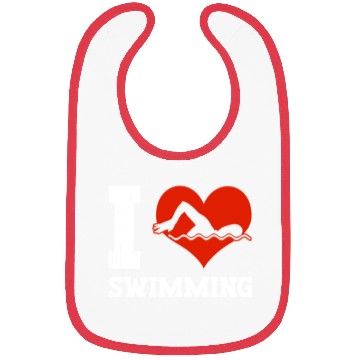 Discover I Love Swimming Swimmer Swim Bibs