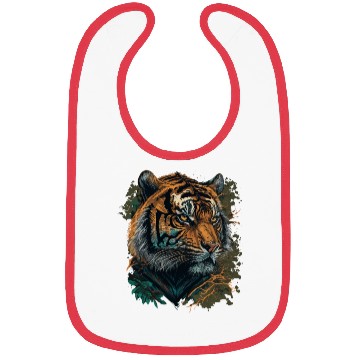 Discover Tiger Face Portrait Bibs