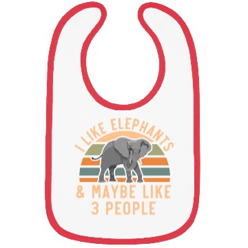Discover I Like Elephants And Maybe Like 3 People Zookeeper Bibs