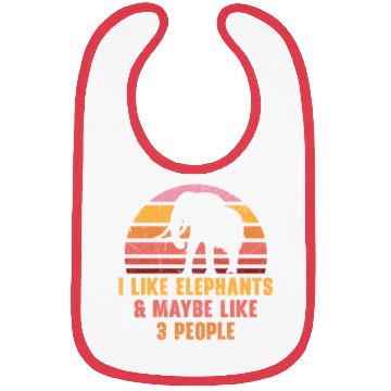 Discover I Like Elephants And Maybe Like 3 People Zookeeper Bibs