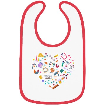 Discover Cute Science Heart Chemistry Biology Physics Bibs
