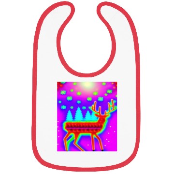 Discover Retro Christmas Reindeer Bibs