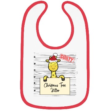 Discover Giraffe christmas funny prison Bibs