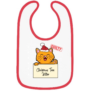 Discover Cat christmas funny prison Bibs