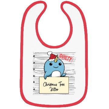 Discover Narwhal christmas funny prison Bibs
