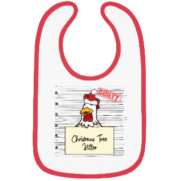 Discover Chicken christmas funny prison Bibs