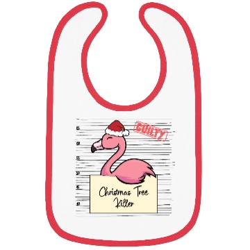 Discover Flamingo christmas funny prison Bibs