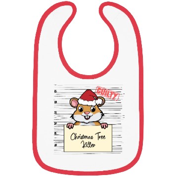 Discover Hamster christmas funny prison Bibs