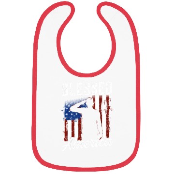 Discover Blessed America American Patriotic US USA Bibs