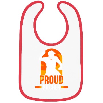 Discover Proud Pitcher Sayings Baseball Player Hobby Bibs