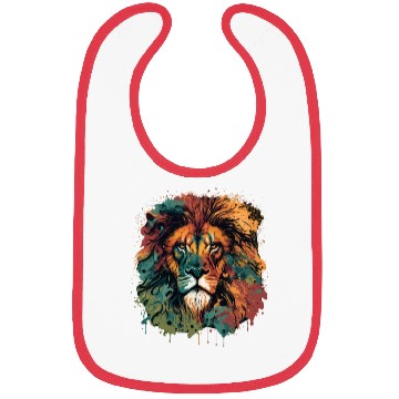Discover Face of Lion Design Bibs
