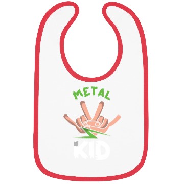 Discover Rocker Sign Rock Hand Metal Kid Metal Lover Bibs