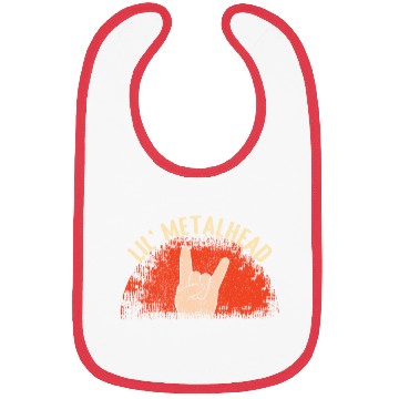 Discover Rocker Sign Rock Hand Little Metal Kid Music Lover Bibs