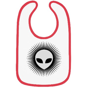 Discover rays alien head gray Bibs