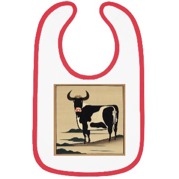 Discover Ukiyo-e Cow, Japanese Print Bibs