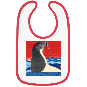 Discover Ukiyo-e Seal, Japanese Print Bibs