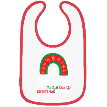 Discover Festive Christmas Snowflake Rainbow Design Bibs