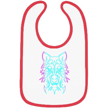 Discover wolf tribal Bibs