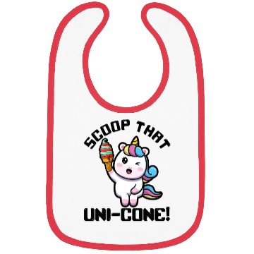 Discover Rainbow Cute Unicorn Ice Cream Lover Mythical Bibs
