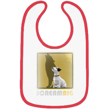 Discover Dog sweet Puppy Jack Russell, Scream Big Wolf Bibs
