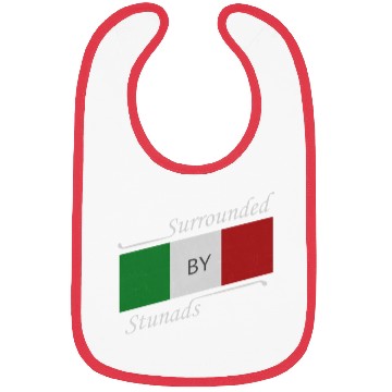 Discover Surrounded by stunads Italy Flag Design Bibs
