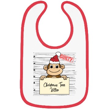 Discover Monkey christmas funny prison Bibs
