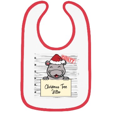 Discover Hippo christmas funny prison Bibs