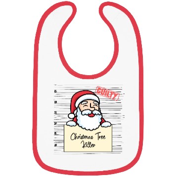 Discover Santa Claus christmas funny prison Bibs