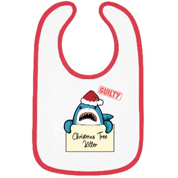 Discover Shark christmas funny prison Bibs