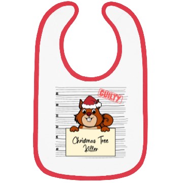Discover Squirrel christmas funny prison Bibs