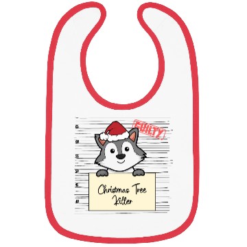 Discover Wolf christmas funny prison Bibs